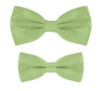 MASADA set papillon abbinati padre-figlio, già annodati e regolabili - Verde Lime