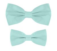MASADA set papillon abbinati padre-figlio, già annodati e regolabili - Verde Menta