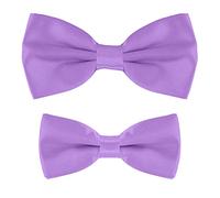 MASADA set papillon abbinati padre-figlio, già annodati e regolabili - Viola