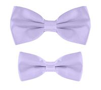 MASADA set papillon abbinati padre-figlio, già annodati e regolabili - Viola Pastello