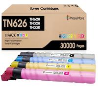 MasaiMara Cartuccia toner ad alta resa compatibile con TN626 TN628 TN330 TN 626 TN626K TN626C TN626M TN626Y ad alta capacità compatibile per Konica Minolta Bizhub C450i C550i C650i C300i C360i C250i