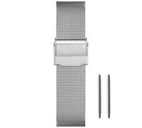 masar 20mm Silver Fine Mesh Ø 0.4mm Universal - Premium - Cinturino per Orologio in Maglia Milanese - Acciaio Inossidabile