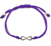 Masbarata - Braccialetto infinito, filo e Argento, colore: Viola, cod. PAD519