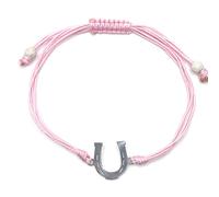 Masbarata.es - Bracciale in filo con ferro di cavallo in argento sterling 925/1000, Argento sterling