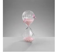 MASCAGNI CASA Clessidra con Uccellini 13cm 8 Minuti Rosa Vetro