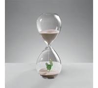 Mascagni CASA Clessidra in Vetro con Cactus Verde 20cm