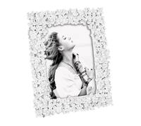 MASCAGNI CASA Portafoto Cornice con Fiori 13x18cm Bianco Resina