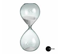 Mascagni Clessidra 60 minuti in vetro con sabbia Bianco Avorio 12 x 27h