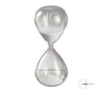 Mascagni Clessidra in Vetro con Sabbia Bianco 10 Minuti 16 cm