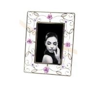 Mascagni Elegante Cornice 10x15 cm. in Metallo con Roselline - Rosa