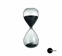 Mascagni 20T Thirty Grand Clessidra Design in Vetro, Timer 30 Minuti, Sabbia Nera, 19 cm, Decorazione per Interni, Nero, 8 X 20 CM