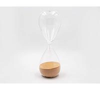 Mascagni Grande clessidra in vetro, design 1 h 60 minuti, timer 60 minuti, sabbia gialla, 30 cm, decorazione per la casa