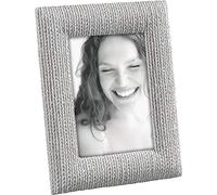 MASCAGNI PORTAFOTO IN RESINA CORNICE GRIGIO EFFETTO TRICOT 13X18
