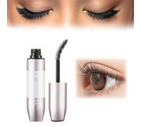 Mascara 2025, mascara impermeabile 4D, mascara impermeabile in fibra di seta 4D, mascara mascara impermeabile, a lunga durata, impermeabile, con fibra 4D (nero, 1 pezzo)