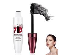 Mascara 7D Waterproof, Mascara con Fibre Volumizzanti e Allunganti, Formula ad Asciugatura Rapida e a Prova di Sbavature, Senza Grumi, Adatto a chi Porta le Lenti a Contatto