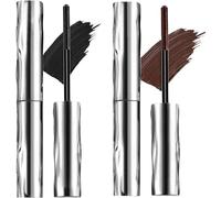 Mascara a bacchetta di ferro, mascara impermeabile resistente alle sbavature, mascara per ciglia 4D a lunga durata, delicato per occhi sensibili (2 pezzi)