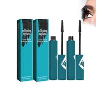 Mascara, allungante drammatico, anti-fluffing, impermeabile e resistente al sudore, mascara waterproof a lunga durata, premium waterproof e anti-fluffing (2pcs Marrone, 2×2×12.5cm)