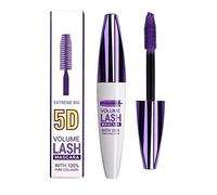 Mascara allungante | Mascara allungante spesso in fibra di seta impermeabile 5D - Mascara voluminoso aumenta il volume e la lunghezza, mascara per ciglia in fibra di seta 5D, senza grumi, Pologmase