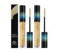 Mascara colorato glitterato, set di mascara scintillante, impermeabile, a lunga durata, a prova di sbavature, ciglia voluminose e incurvate, leggero e ad asciugatura rapida, trucco occhi facile