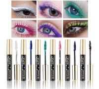 Mascara Colorato in 6 Colori per Ciglia Lunghe - Impermeabile, 4 Volte Più Volume, Senza Desquamazione, Nessun Grumi - Voluminoso Trucco Ciglia (6 Pezzi)