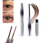 Mascara con bacchetta di ferro, bacchetta di mascara in metallo lavabile, mascara con ferro for ciglia arriccianti 3D, mascara con bacchetta di metallo senza spazzole, mascara con extension impermeabi