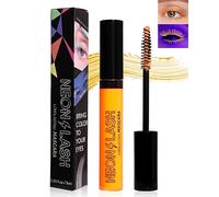 Mascara con glitter UV, volume e lunghezza, 1 pezzo, arancione, impermeabile, volumizzante, non grume, a lunga durata, per feste di Halloween, spettacoli sul palcoscenico, accessorio per trucco 03