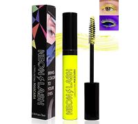 Mascara con glitter UV, volume e lunghezza, 1 pezzo, giallo, impermeabile, volumizzante, non grume, a lunga durata, per feste di Halloween, spettacoli sul palcoscenico, accessori per il trucco 01