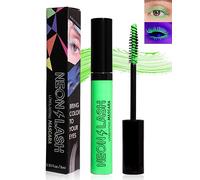 Mascara con glitter UV, volume e lunghezza, 1 pezzo, verde, impermeabile, volumizzante, non grume, a lunga durata, per feste di Halloween, spettacoli sul palcoscenico, accessori per il trucco 02