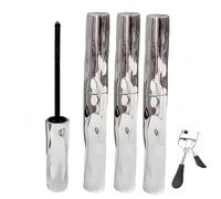 Mascara da donna, mascara lunghezza e curvatura, mascara curvante 3D waterproof a lunga tenuta, non si sfalda, per un effetto liscio sugli occhi, facile da usare, 2 g (3Pezzo)