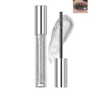 Mascara glitter argento 4D glitter mascara diamante lucido durevole volumizing curling estensione ciglia, impermeabile e durevole, resistente alle sbavature, trucco per gli occhi per le donne 01