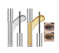 Mascara Glitter Diamante Shinny, Colorati Mascara per Ciglia Impermeabile a Lunga Durata Scintillante Diamanti, Occhi Scintillanti Trucco Degli Occhi per Le Feste (01+02, 2pcs)