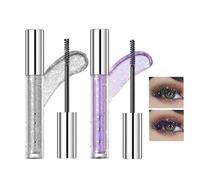 Mascara Glitter Diamante Shinny, Colorati Mascara per Ciglia Impermeabile a Lunga Durata Scintillante Diamanti, Occhi Scintillanti Trucco Degli Occhi per Le Feste (01+03, 2pcs)