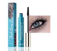 Mascara impermeabile Deep Black Mascara per volume e definizione, resistente alle sbavature e non grumoso, mascara con fibra di seta, texture liscia, pennello fine
