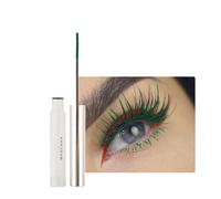Mascara impermeabile nero, mascara impermeabile, ultra fine impermeabile, mascara nero, a lunga durata, con fibra di seta, allungante, senza sbavature e grumi (verde)