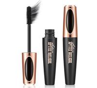 Mascara impermeabile nero Mascara in fibra di seta 4D Mascara 2 in 1 Mascara Volume e Lunghezza Naturale Bio Antimacchia Lunga Lasting Curling Eyelash Mascara per ciglia (Stile B)