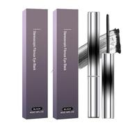 Mascara in metallo, 3D, mascara a lunga durata, impermeabile, ad asciugatura rapida e resistente alle sbavature, 2 nere