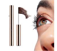 Mascara Incurvante Impermeabile Ad Asciugatura Rapida - Mascara Allungante E Volumizzante 3D, Scovolino Sottile Per Ciglia Corte E Sottili E Donne Mature, Nero Antibava(Brown)
