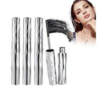 Mascara iron eye, 3D Curling Nera Curling Eyelash Mascara Curly, lavabile, extra sottile in metallo, curling & Voluminous (3pcs)