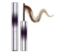 Mascara Iron Wand, Mascara allungante for ciglia con arricciatura 3D, Bacchetta lavabile, senza spazzole, in metallo, impermeabile, a lunga durata(Brown)