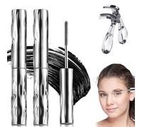 Mascara Londonget, Mascara Seattle Get, Berlinmood, Set Ultimate Length & Curl Eyeblack, waterproof a lunga tenuta 3D Curling Iron Wand Eyeblack, senza sbavature (2pcs)