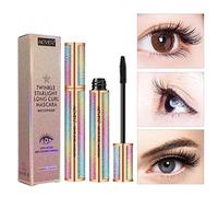 Mascara per ciglia in fibra di seta 4D per ciglia più lunghe, più spesse e voluminose, naturale impermeabile a prova di sbavature, tutto il giorno squisitamente lungo, spesso (nero)