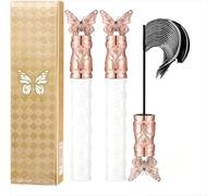 Mascara Resistente all'Acqua 2025 Nuovo Volume Allungamento Riccio Anti-Sbavatura Resistente al Sudore Lunga Durata Senza Grumi per Ciglia da Naturali a Drammatiche (2Pezzo)