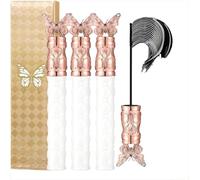 Mascara Resistente all'Acqua 2025 Nuovo Volume Allungamento Riccio Anti-Sbavatura Resistente al Sudore Lunga Durata Senza Grumi per Ciglia da Naturali a Drammatiche (3Pezzo)