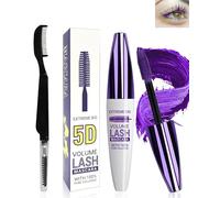 Mascara Viola in fibra di Seta 5D, Mascara Spesso Volumizzante E Allungante, Effetto Ciglia Finte, Mascara Colorato Waterproof Lunga Durata Con Pennello Per Ciglia, Creando Un Glamour Trucco Occhi-05