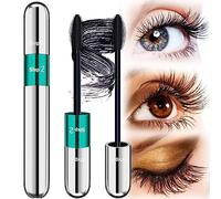 Mascara Volumizzante e Allungante - DRMODE Mas cara Waterproof nero con fibre di seta, Mascara con fibre Allunganti Naturali e aspetto ciglia finte