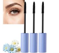 Mascara volumizzante e incurvante waterproof che non sbava. (Black-3pcs) | Mascara allungabile voluminoso per ciglia sottili e occhi sensibili, mini costruttore di ciglia arricciate nere da viaggio.