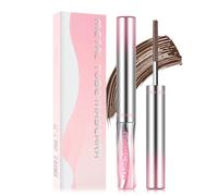 Mascara waterproof marrone a lunga durata 3D mascara volumizzante a lunga durata, ultra fine pennello non grumoso, formula resistente alle sbavature, per donna, Natale, feste, make up 02#Brown