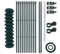 Maschendrahtzaunset Gartenzaunset 1,50x25 M Set Recinzione Set Completo Verde