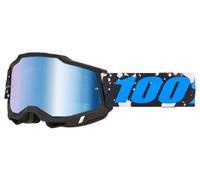 100% Maschera da motocross Accuri 2 Callisto con plexiglass blu a specchio
