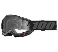Maschera 100 accuri 2 enduro mtb nero grigio lenti trasparenti